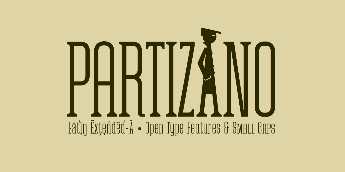 Beispiel einer Partizano Serif-Schriftart